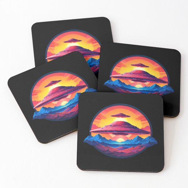 Item preview, Visitor From Outer Space UFO Flying Over Mountains designed and sold by TheArtOfPat.