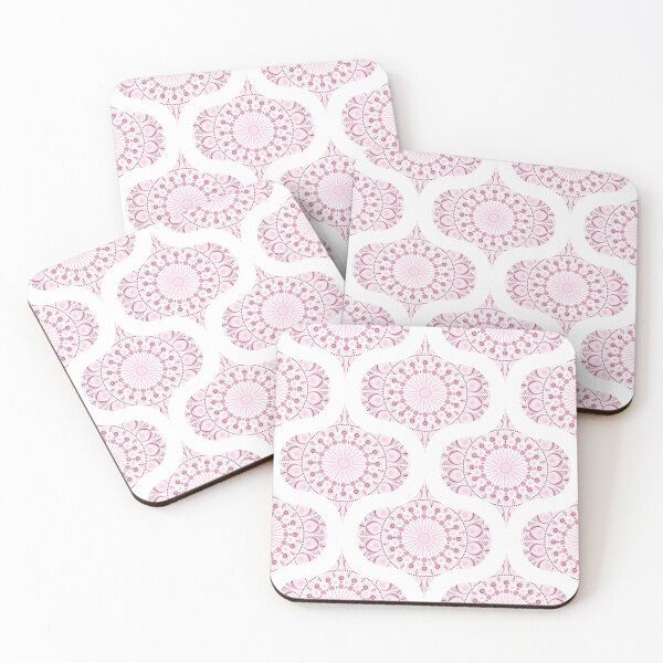 Item preview, Dusky Rose Confetti Lace Dot Mandala Retro Ogee designed and sold by Triplicate Limited.