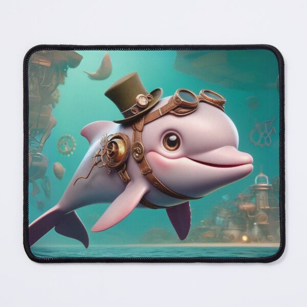 Item preview, Steampunk Amazon River Dolphin designed and sold by Sillytoe.