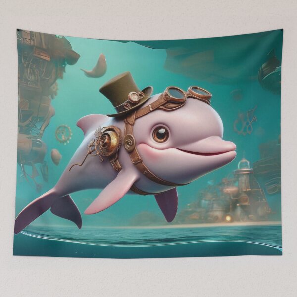 Item preview, Steampunk Amazon River Dolphin designed and sold by Sillytoe.