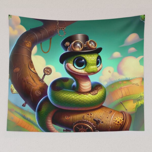 Item preview, Steampunk Amazon Tree Boa designed and sold by Sillytoe.