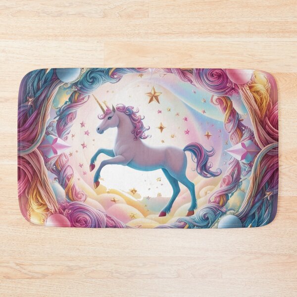 Item preview, Majestic unicorn in an enchanted forest designed and sold by Hugoliber.