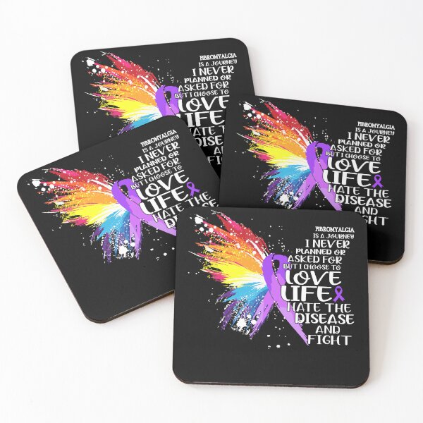 Item preview, Fibromyalgia is a journey I NEVER planned or asked for but i choose to LIVE LIFE hate the disease and FIGHT designed and sold by KatMercerr.