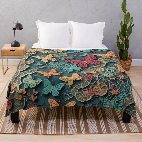 Item preview, Abstract Colorful Lace Butterfly Pattern designed and sold by calibrit.