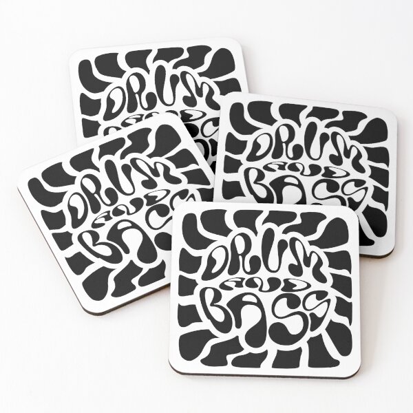 Item preview, DRUM AND BASS  - Y2K Font And Swirls (black)  designed and sold by Discothreadz.