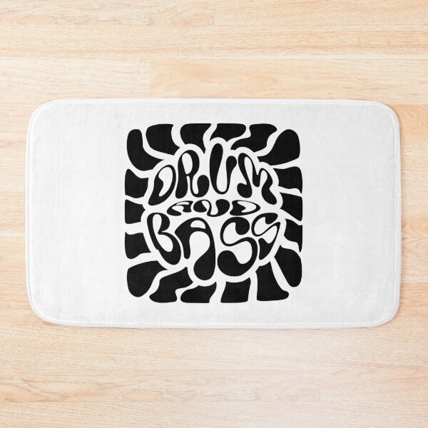 Item preview, DRUM AND BASS  - Y2K Font And Swirls (black)  designed and sold by Discothreadz.