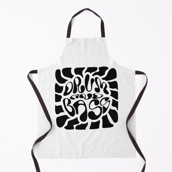 Item preview, DRUM AND BASS - Y2K Font And Swirls (black) designed and sold by Discothreadz.