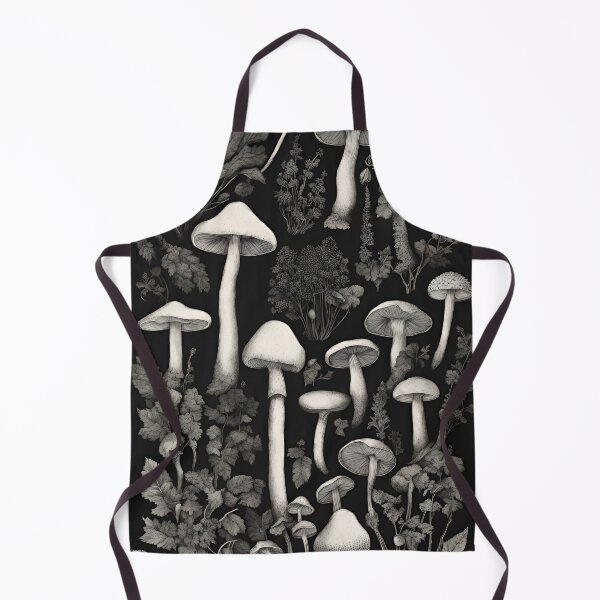 Item preview, Black mushrooms - goblincore dark academia cottagecore forestcore nature lovers forager fantasy books designed and sold by Fantasy Cache.