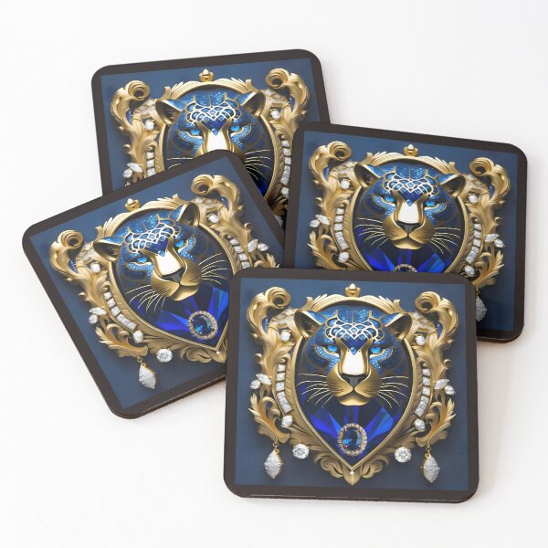 Item preview, Custom Golden Diamond Azure Panther Crest designed and sold by Way Way Cool.