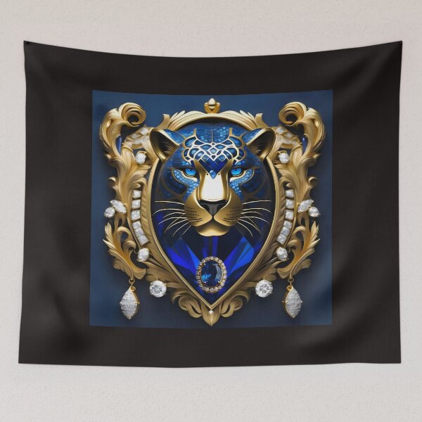 Item preview, Custom Golden Diamond Azure Panther Crest designed and sold by Way Way Cool.