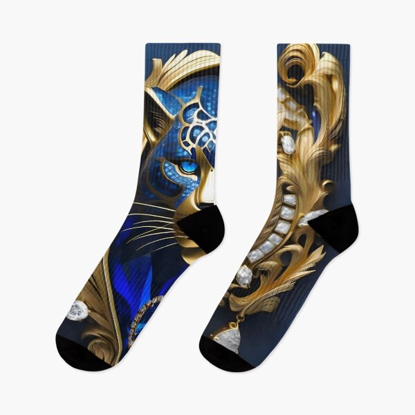 Item preview, Custom Golden Diamond Azure Panther Crest designed and sold by Way Way Cool.