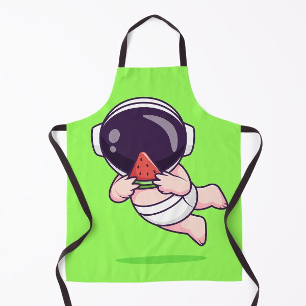 Item preview, Cute Baby Astronaut Eating Watermelon Cartoon Vector Icon - Playful Science and Fruit Illustration designed and sold by hjian8219.