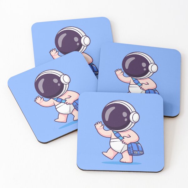 Item preview, Cute Baby Astronaut with Sling Bag Cartoon Vector Icon - Charming Science and Education Illustration designed and sold by hjian8219.