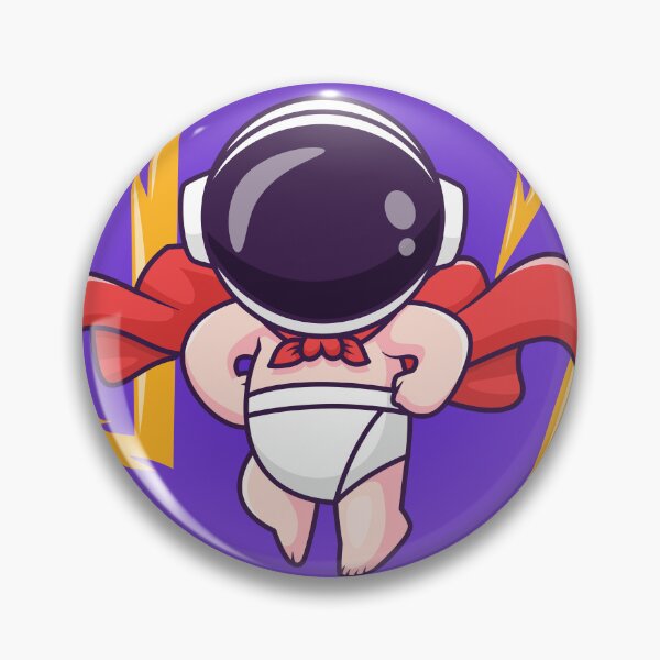 Item preview, Cute Baby Astronaut Super Hero Flying Cartoon Vector Icon - Adorable Science and Holiday Illustration designed and sold by hjian8219.