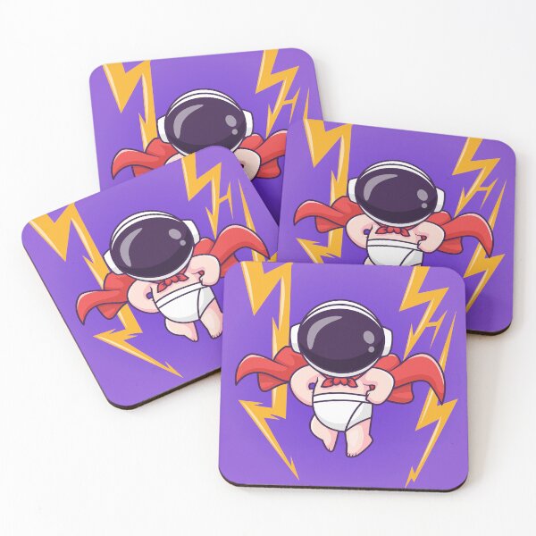 Item preview, Cute Baby Astronaut Super Hero Flying Cartoon Vector Icon - Adorable Science and Holiday Illustration designed and sold by hjian8219.