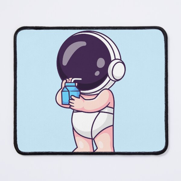 Item preview, Cute Baby Astronaut Drinking Milk Cartoon Vector Icon - Adorable Science and Drink Illustration designed and sold by hjian8219.