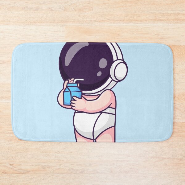 Item preview, Cute Baby Astronaut Drinking Milk Cartoon Vector Icon - Adorable Science and Drink Illustration designed and sold by hjian8219.
