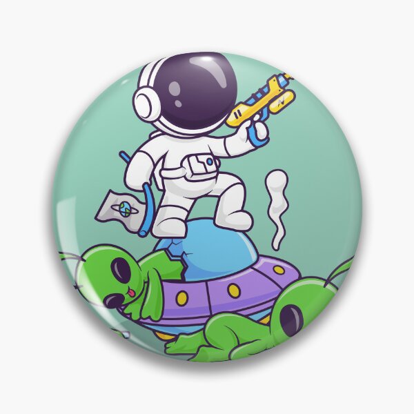 Item preview, Cute Astronaut Fighting with Alien Cartoon Vector Icon - Playful Science and Technology Illustration designed and sold by hjian8219.