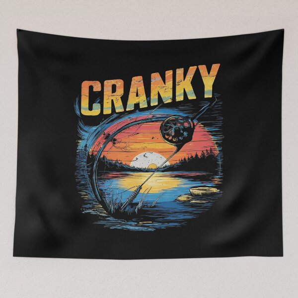 Item preview, Cranky Fishing Reel Fishermen, funny For Fishing Lover designed and sold by ArtByKatti.