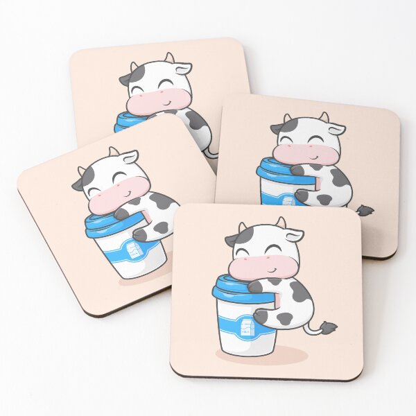 Item preview, Cute Cow Hugging Coffee Cup Cartoon Vector Icon - Charming Animal Drink Illustration designed and sold by hjian8219.