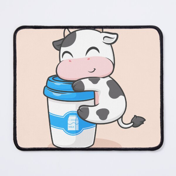 Item preview, Cute Cow Hugging Coffee Cup Cartoon Vector Icon - Charming Animal Drink Illustration designed and sold by hjian8219.