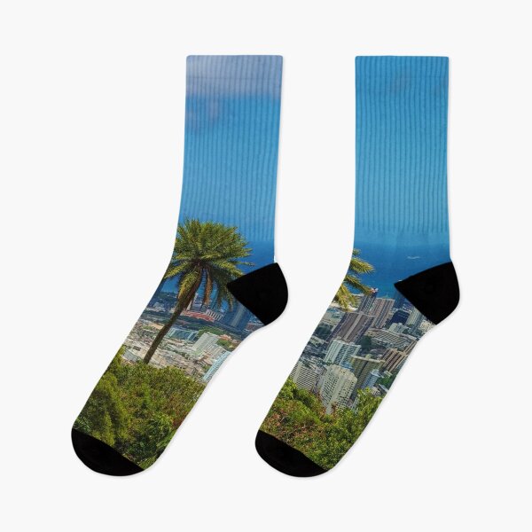 Item preview, Palm Trees over Downton Honolulu designed and sold by BeWitchingMom.