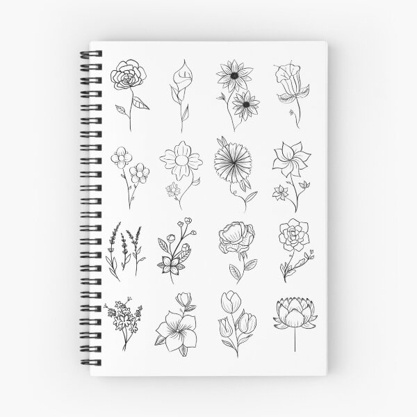 Item preview, Flowers Line Drawing designed and sold by blackkbirdie.