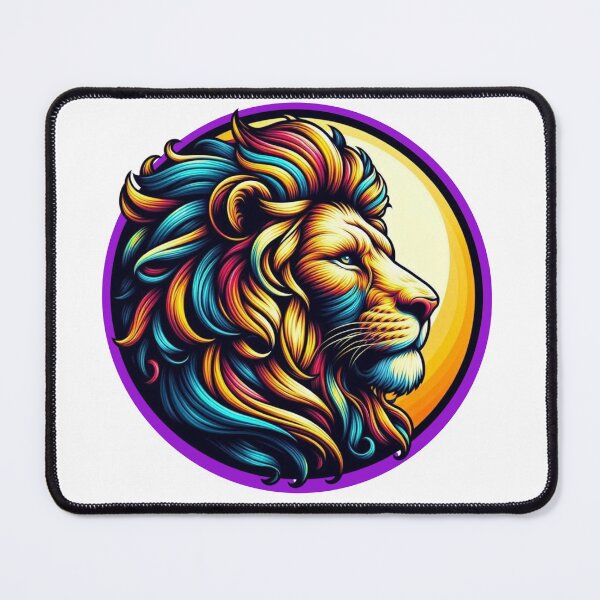 Item preview, Majestad vibrante: un león caleidoscópico designed and sold by Lucky-Spring.
