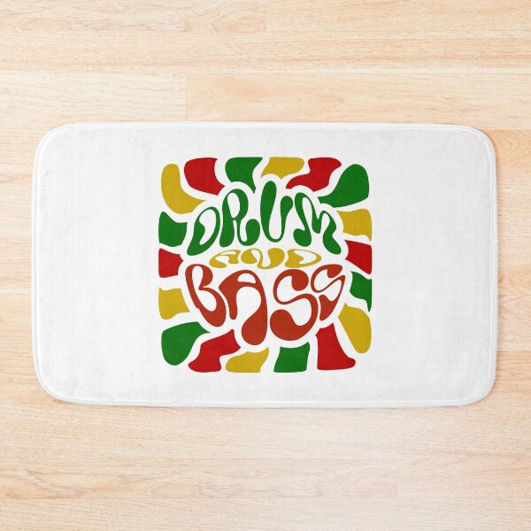 Item preview, DRUM AND BASS  - Y2K Font And Swirls (white/red/green)  designed and sold by Discothreadz.