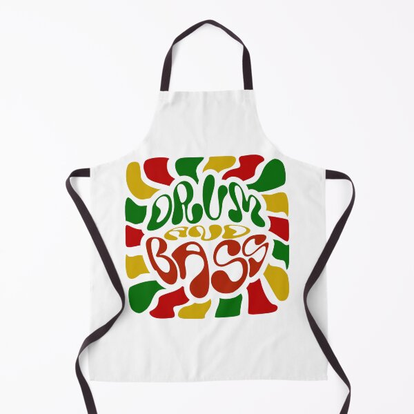 Item preview, DRUM AND BASS - Y2K Font And Swirls (white/red/green) designed and sold by Discothreadz.