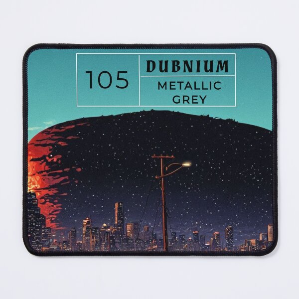 Item preview, Dubnium atomic number 105, grey designed and sold by WildLadyWood.