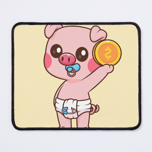 Item preview, Cute Baby Pig Holding Gold Coin Cartoon Vector Icon - Adorable Animal Finance Illustration designed and sold by hjian8219.