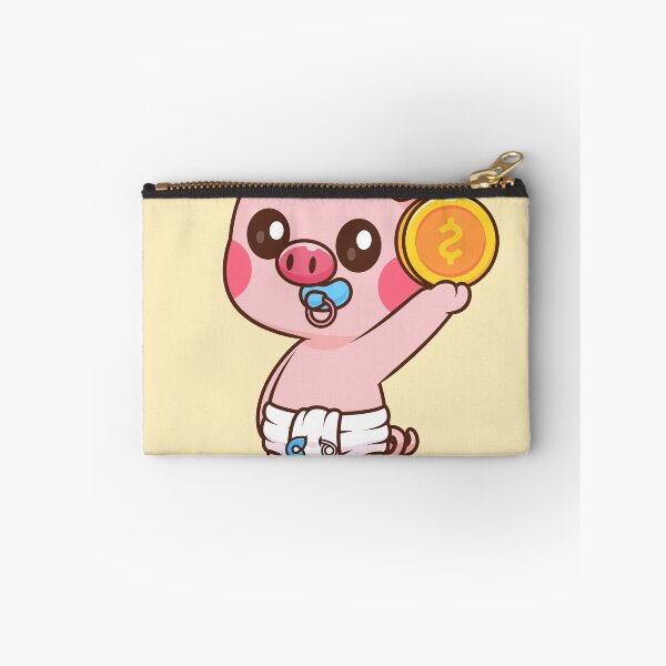 Item preview, Cute Baby Pig Holding Gold Coin Cartoon Vector Icon - Adorable Animal Finance Illustration designed and sold by hjian8219.