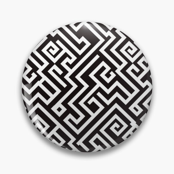 Item preview, Black & White Greek Key Motif IV | Seamless designed and sold by Unrooted.