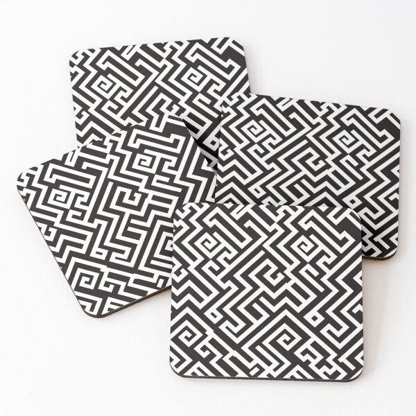 Item preview, Motivo clave griego blanco y negro IV | Sin costura designed and sold by Unrooted.