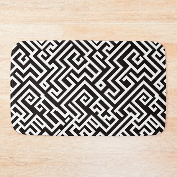 Item preview, Motivo clave griego blanco y negro IV | Sin costura designed and sold by Unrooted.