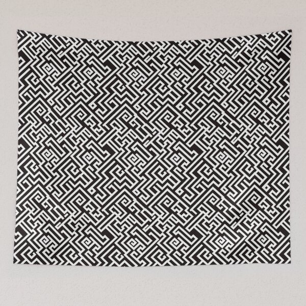 Item preview, Motivo clave griego blanco y negro IV | Sin costura designed and sold by Unrooted.
