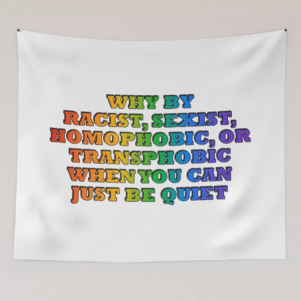 Item preview, Why be racist - funny gay pride - rainbow colors designed and sold by Inspirationmotivation.