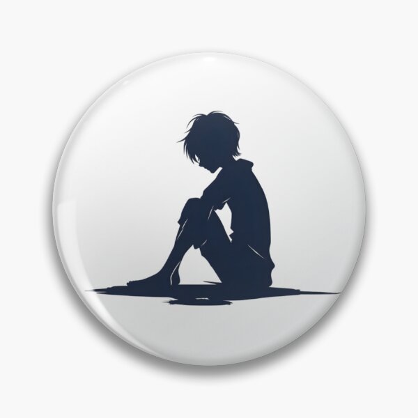 Item preview, Sad Anime Silhouette designed and sold by CheonjaeDesigns.