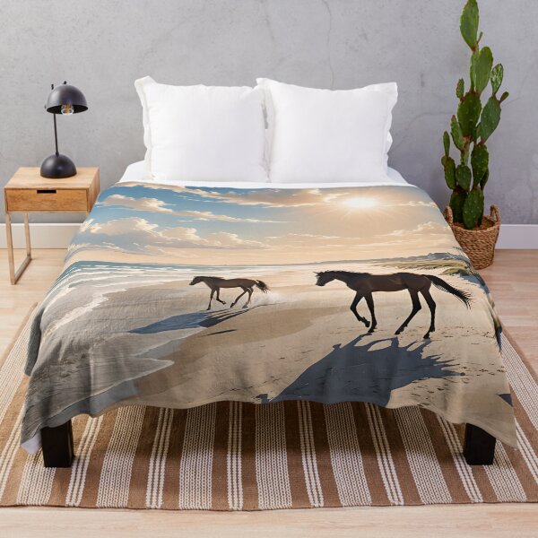 Item preview, Horses vacation on a famous ocean beach designed and sold by crazyeddie-sh.