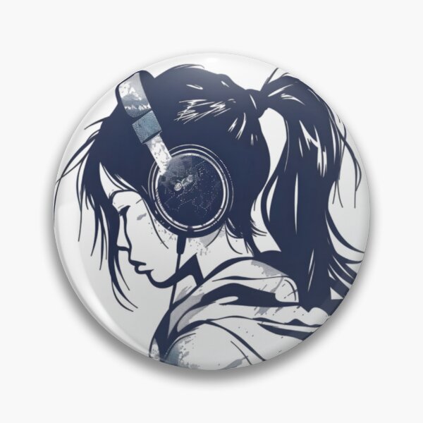 Item preview, Sad Girl With Headphones designed and sold by Seren's Workshop.