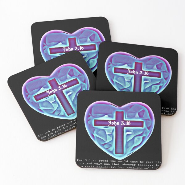 Item preview, John 3.16 heart ♥  designed and sold by Kangaroo Sun.