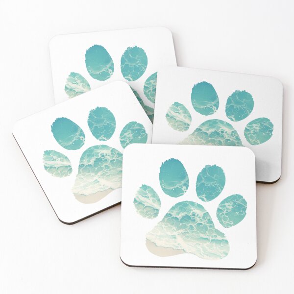 Item preview, Beach in Paw Print Shape | Print designed and sold by Unrooted.