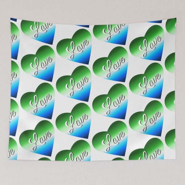 Item preview, Gay Ocean Pride Flag Love Heart designed and sold by HarveyHandcraftsandDesigns.