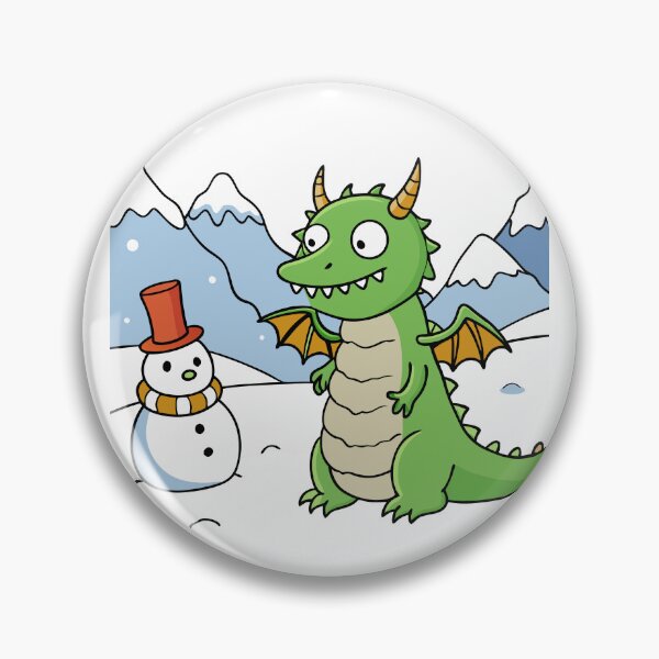 Item preview, Fluffy Dragon Making a Snowman designed and sold by omerfdln34.