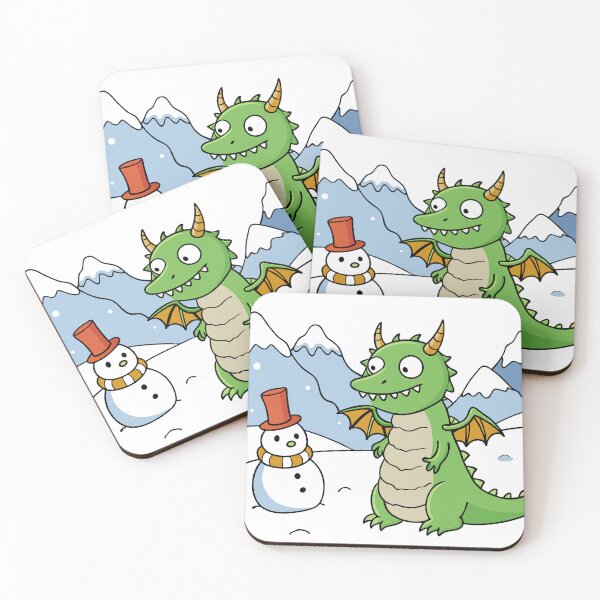 Item preview, Fluffy Dragon Making a Snowman designed and sold by omerfdln34.