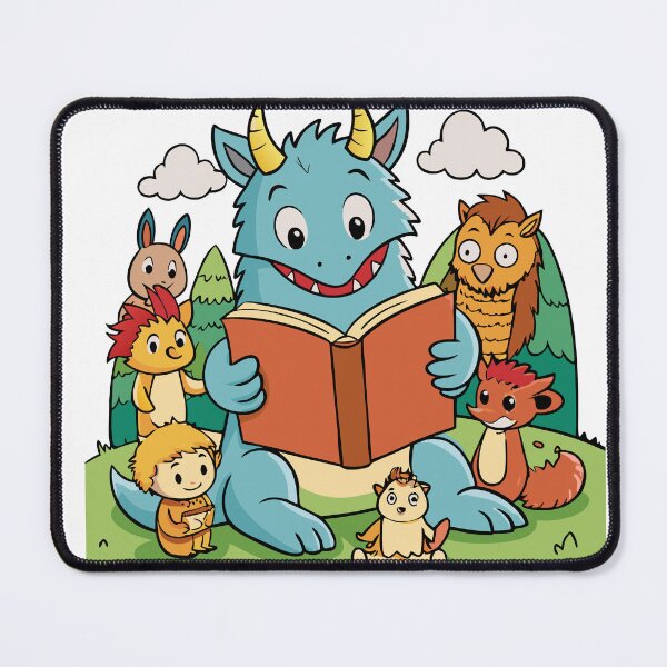 Item preview, Fluffy Dragon Reading to Eager Forest designed and sold by omerfdln34.