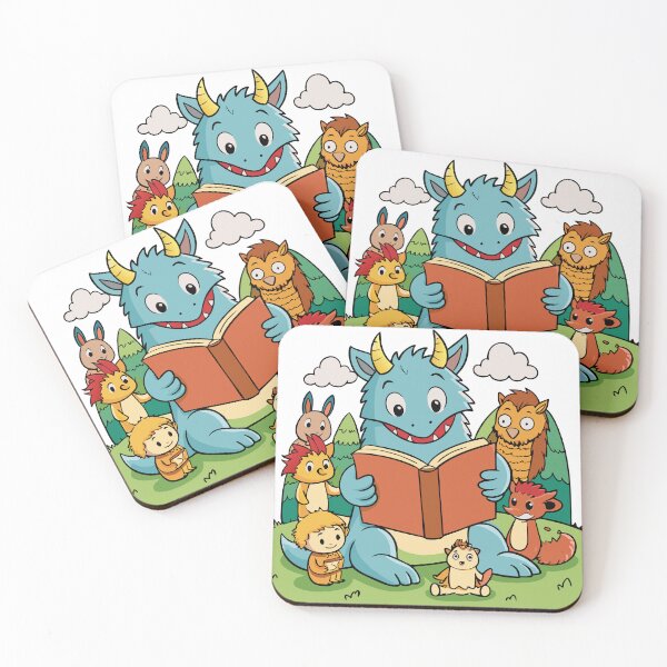 Item preview, Fluffy Dragon Reading to Eager Forest designed and sold by omerfdln34.