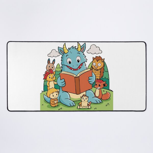 Item preview, Fluffy Dragon Reading to Eager Forest designed and sold by omerfdln34.