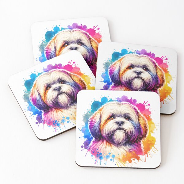 Item preview, Watercolor Lhasa Apso Dog designed and sold by TheAnimalZ00.